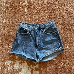 Denim High Waisted Cut-off Shorts